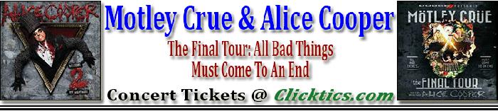 Motley Crue & Alice Cooper Concert Tickets Tour Birmingham, AL Aug 15, 2014