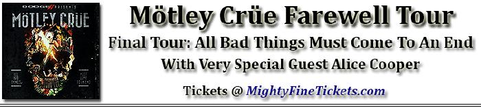 Motley Crue Farewell Tour Schedule, Concert Tickets, 2014 Tour Dates