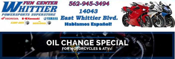 Motorcycle Oil Change Special 29.99