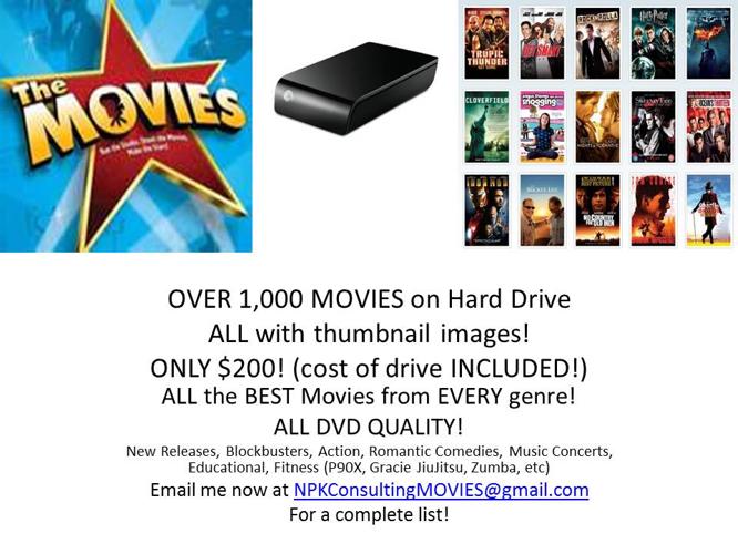 MOVIE Madness!!....The GREATEST Movie Collection on Hard Drive (with thumbnail images!)
