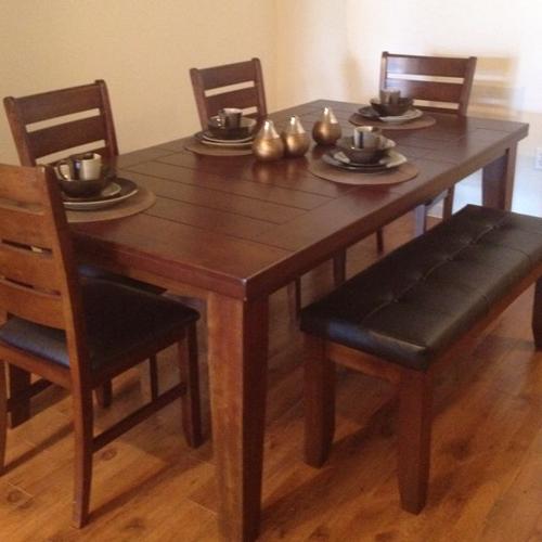 Moving Sale - All Wood table bench and chair set