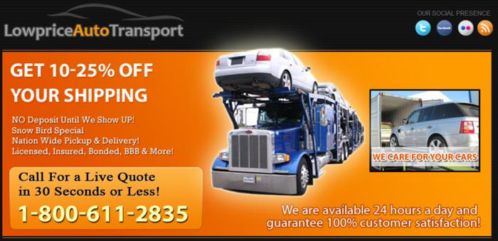 ?» ? Nation Wide Auto Shipping Service ? Snow Bird special ?