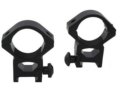 NCStar RB04/2 30mm Weaver Rings Flat/Stud Blk