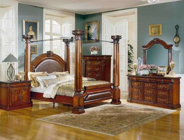 Neo Renaissance Queen Poster Bedroom Set W/Chest $1649 LOWEST PRICES GUARANTEED