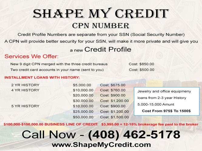 New Credit Profile 100% Legal+CPN NUMBER