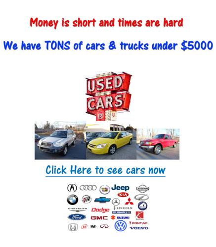 Nice selection of vehicles under $5000