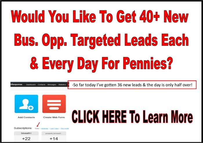 No More Spending $1000's On Leads-Guaranteed 40+/day For Only $100/mo!8