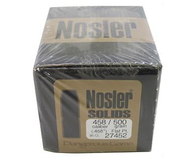 Nosler 27452 458 Cal 500gr FP Solids (25 ct)