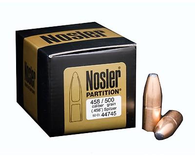 Nosler 458 Cal 500gr Ppt Part (25 ct) 44745