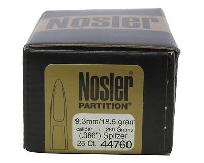 Nosler 9.3mm 286gr Sp Partition (25 ct) 44760