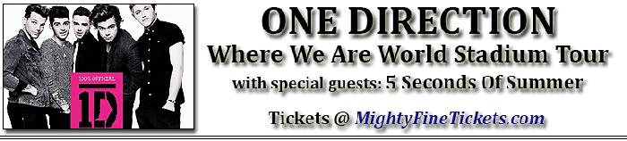 One Direction 2014 Concert Tickets for Chicago, IL 1D at Soldier Field