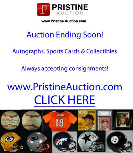 ----- Online Collectible Auction: LIVE! Autographs, Sports Cards, Coins, Art -----