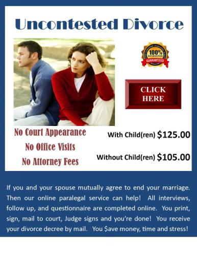 Online Divorce, No Court Appearance, WA State Only