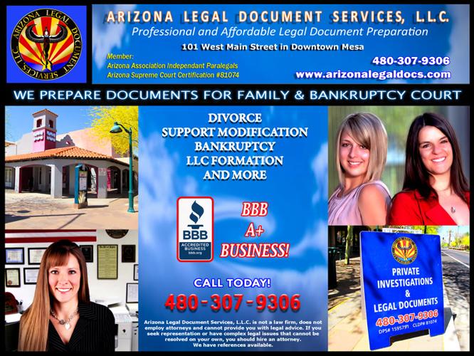 Online LLC Formation by Experienced AZ Paralegals - $325 (includes required fees)