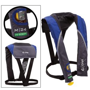 Onyx M 24 In-Sight Manual Inflatable Life Jacket - Blue (3105BLU00)