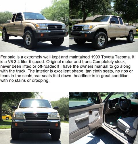 paa#===Very Clean Well Kept 1999 Toyota Tacoma 4x4===#tttyy