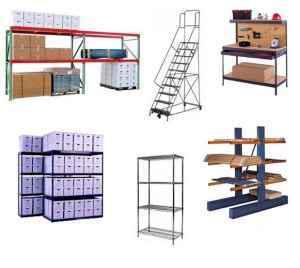 Pallet racks, cable reel racks, shelving, tire racks, bulk storage racks
