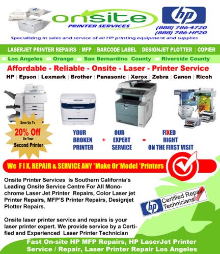 PALM SPRING ? CA Best Discounted Laser Printer Repair | Plotter Repair Services