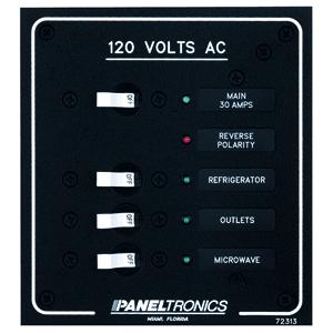 Paneltronics Standard AC 3 Position Breaker Panel & Main w/LEDs (99.