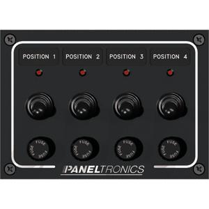 Paneltronics Waterproof Panel - DC 4-Position Toggle Switch & Fuse .