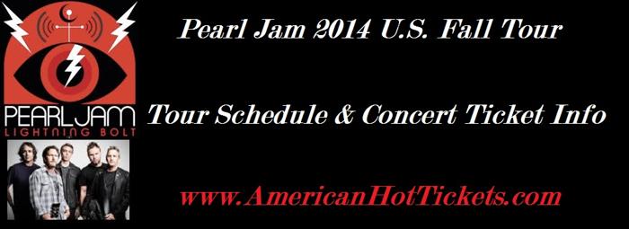 Pearl Jam 2014 U.S. Fall Tour Schedule & Tickets Avail Now: Detroit, MI - Joe Louis Arena