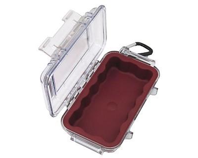 Pelican 1015-008-100 MicroCase Red w/Clear Top - 1015