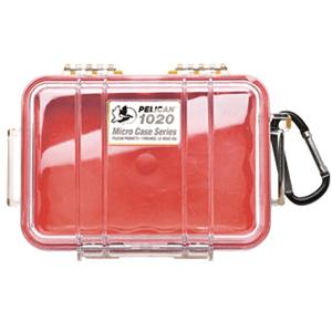 Pelican 1020 Micro Case w/Clear Lid - Red (1020-028-100)