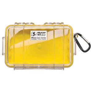 Pelican 1040 Micro Case - Yellow with Clear Lid (1040-007-100)