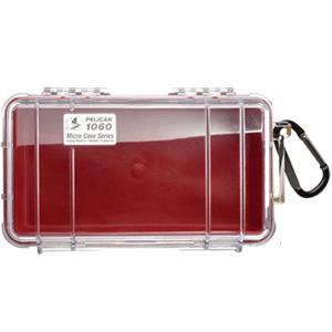 Pelican 1060 Micro Case w/Clear Lid - Red (1060-028-100)