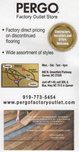 Pergo Factory Store** GREAT PRICES $$$$