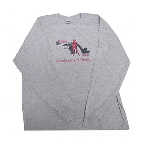 Pistols and Pumps PP102-AG-M Long Sleeve 50/50 T-Shirt AG Md