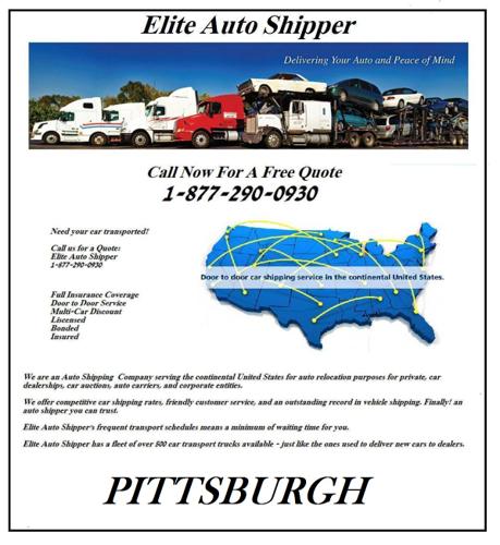 Pittsburgh Auto Shipping and Transport Service - ($275+ Anywhere in the U.S.)