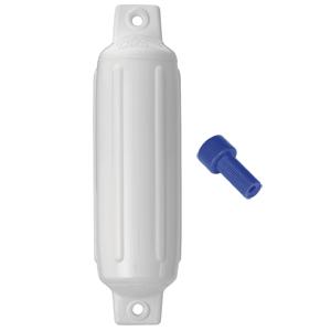 Polyform G-5 Twin Eye Fender 8.5 x 27 - White w/Air Adapter (G-5-WH.