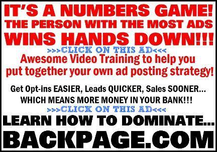 ?Post Ads On BackPage and Make $100 or More?