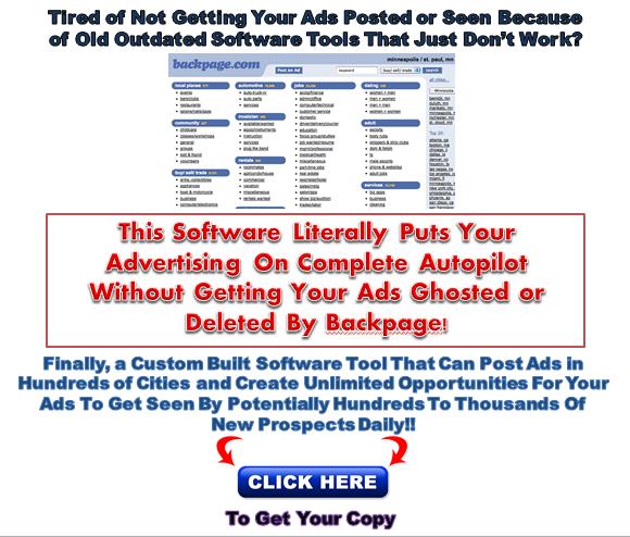 Post Hundreds of Ads a Day on Backpage ** Set It And Forget It 119