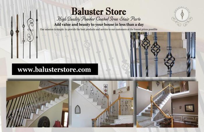 Powder coated iron stair parts