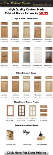 Pre-Primed Shaker Style Wood Kitchen Cabinet Doors Starting At $21.58