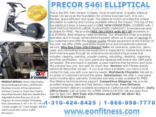 Precor 546i Elliptical - CALL 866-998-7770 BEST Deals HERE! Price Match GUARANTEE!!