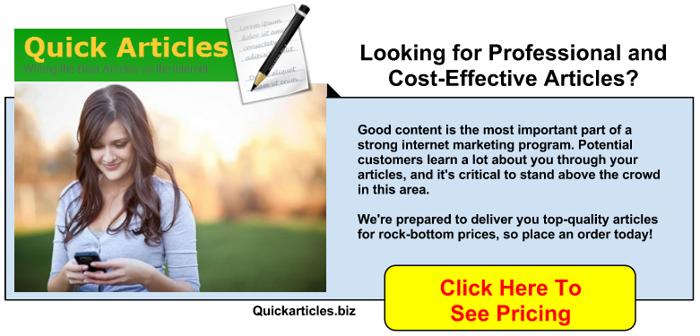 Professional Article Services, Quick Turnaround