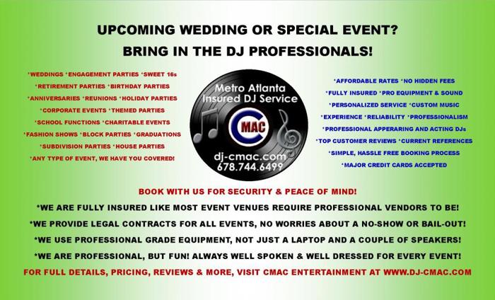 Professional, Licensed & Insured DJ Service For Any Event Type