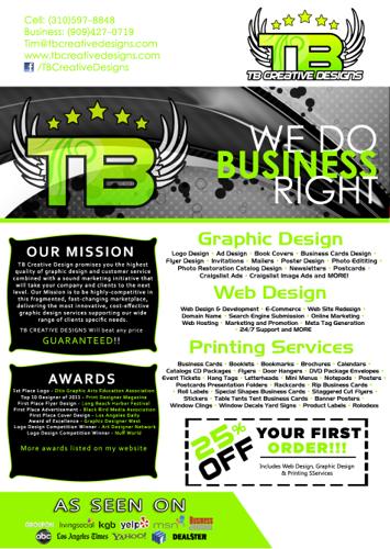 Professional Web Design · Graphic Design · Printing Services (Logos, Flyers, Business Card and More)