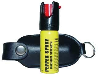 PS Products Eliminator Pepper Spray .5oz w/Leather Keychain EKCH14
