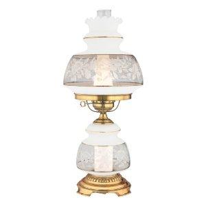 Quoizel Satin Lace 24 -Inch Table Lamp with Gold Polished Flem finish #SL702G Compare Prices