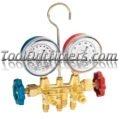 R134a Brass Manifold Gauge Set with Manual Couplers