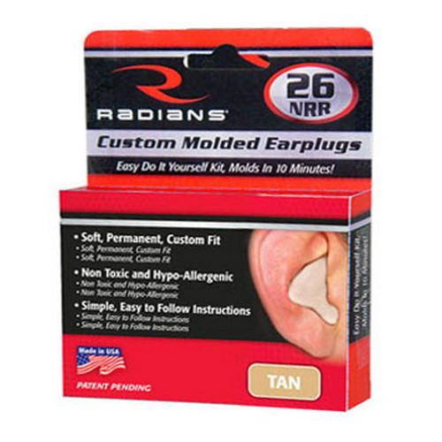 Radians CEP002-T Custom Molded Earplugs Retail Box w/ Tan
