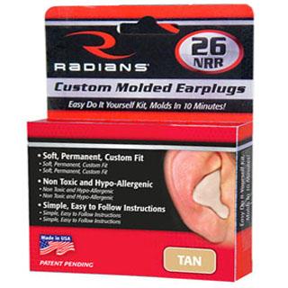 Radians Custom Molded Earplugs Retail Box w/ Tan CEP002-T