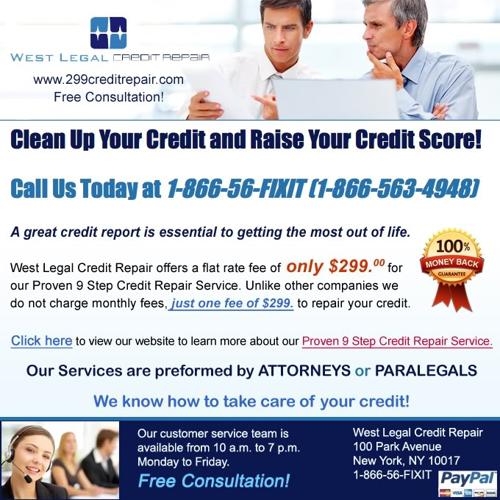 Raise Your Credit (West Legal Credit Repair) 1-866-56-FIXIT