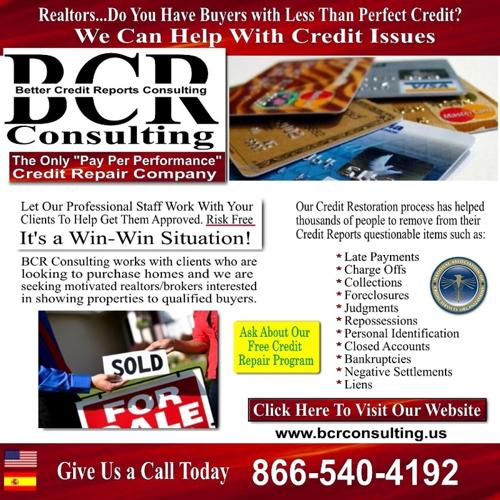 REAL ESTATE AGENTS - Have buyers with credit problems?