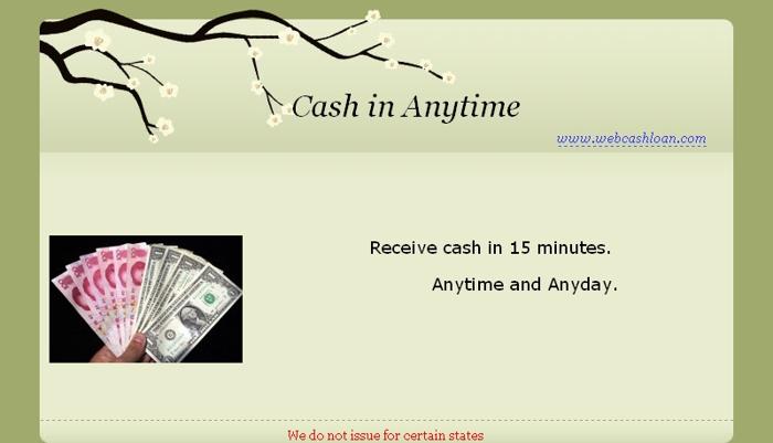 *^*^*^ Receive Cash (in 10 minutes) Anytime and Anyday