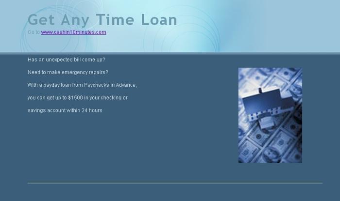 ~~~ Receive cash in 10 minutes on cash loan approval ~~~